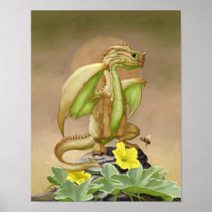Poster Dragon de brebis miel 11x14 (4x6 et plus)