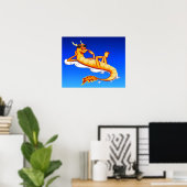 Poster Dragon de Chillax (bleu) (Bureau à domicile)