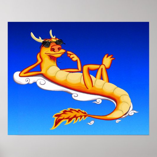 Poster Dragon de Chillax (bleu) (Devant)