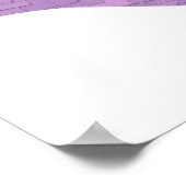 Poster Dragon de coeur violet de lavande blanc (Coin)