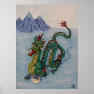 Poster Dragon de destination chinoise