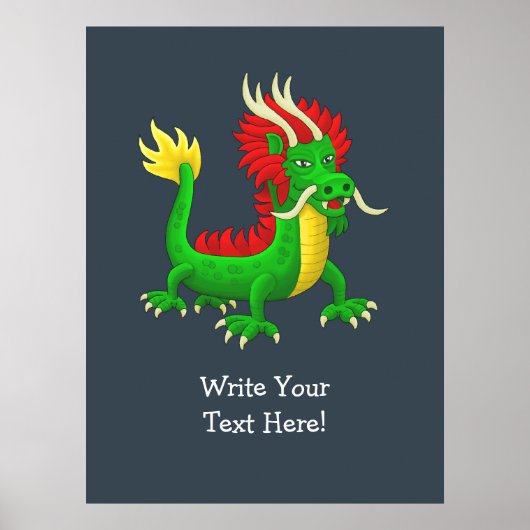 Poster Dragon de jade chinois (Devant)