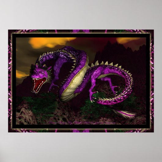 Poster Dragon De L'Est Par Michelle Wilder (Devant)