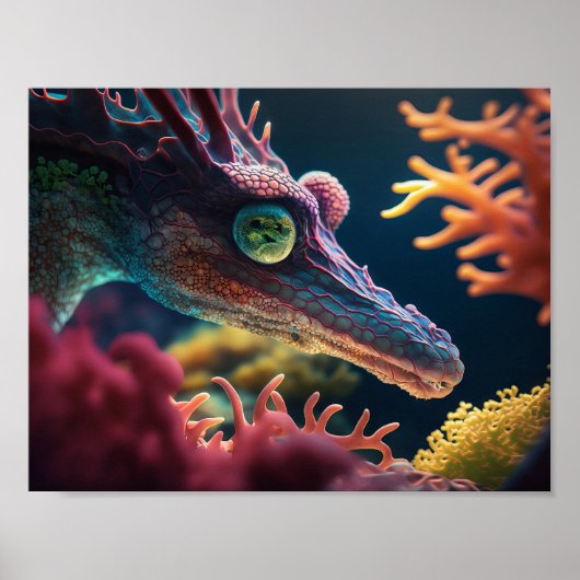 Poster Dragon de mer verdoyant (Devant)