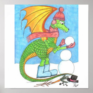 Poster Dragon de Neige