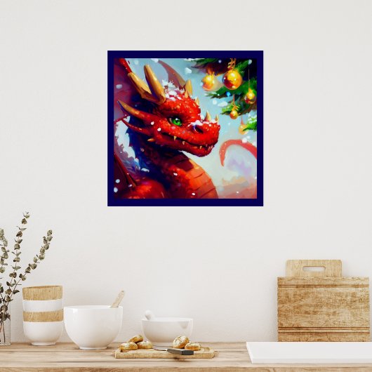 Poster Dragon de Noël 2 (Cuisine)