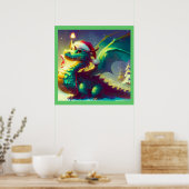 Poster Dragon de Noël 3 (Cuisine)