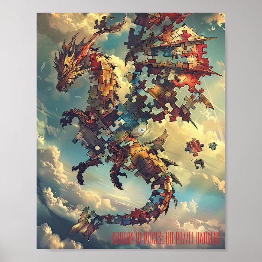 Poster Dragon de puzzle Skybound (Devant)
