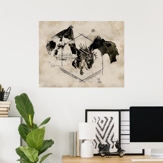 Poster Dragon de queue hongroise (Bureau à domicile)