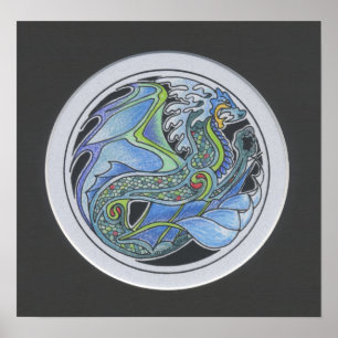 Poster Dragon d'eau