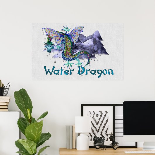 Poster Dragon d'eau (Bureau à domicile)