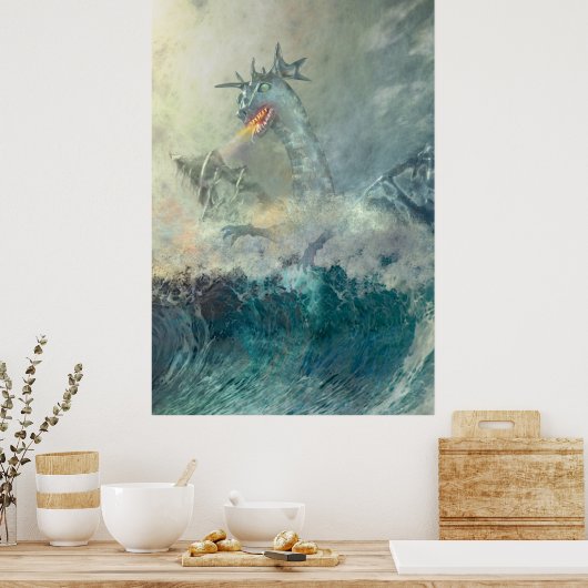 Poster Dragon d'eau chinois (Cuisine)