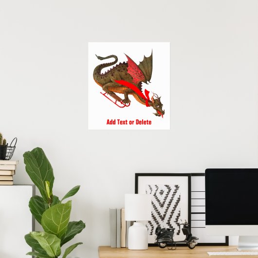 Poster Dragon dormant (Bureau à domicile)