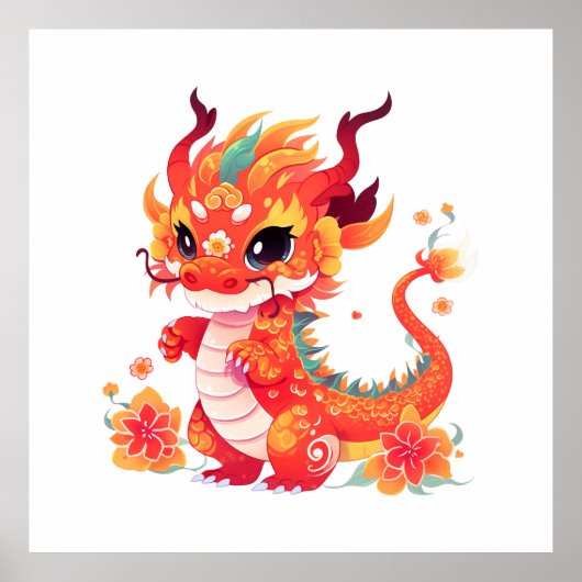 Poster Dragon du Nouvel An chinois (Devant)