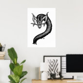Poster Dragon en style tatouage (Bureau à domicile)