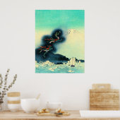 Poster Dragon et Mont Fuji 1910 (Cuisine)