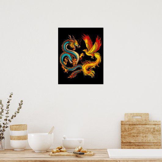 Poster Dragon et Phoenix (Cuisine)