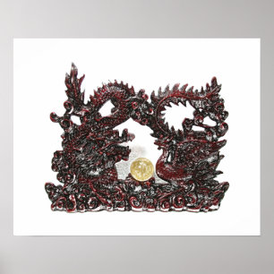 Poster Dragon et Phoenix de Feng Shui