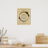 Poster Dragon et serpent ouroboros mandala (Cuisine)