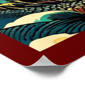 Poster Dragon européen Imaginaire - Bois coupé 2 (Coin)