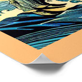 Poster Dragon européen Imaginaire - Bois coupé 4 (Coin)