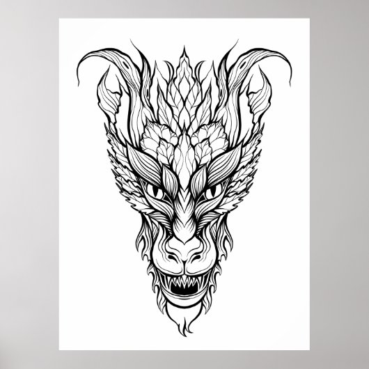 Poster Dragon feuille (Devant)