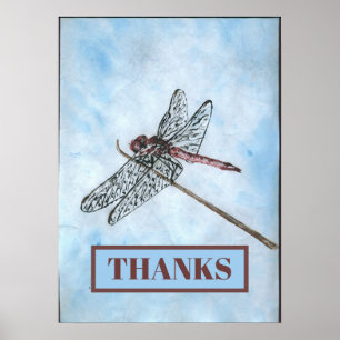 Poster Dragon Fly, MERCI, ajouter du texte