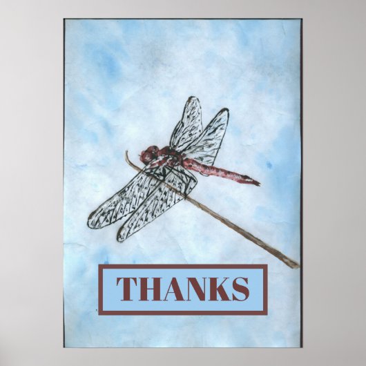 Poster Dragon Fly, MERCI, ajouter du texte (Devant)