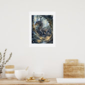 Poster Dragon forestier enchanté (Cuisine)