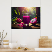 Poster DRAGON FRUIT (Pitahaya) - EXOTIC FRUITS (Cuisine)