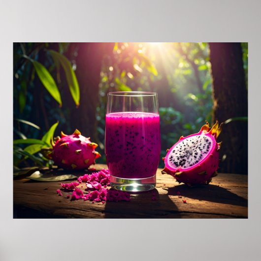 Poster DRAGON FRUIT (Pitahaya) - EXOTIC FRUITS (Devant)
