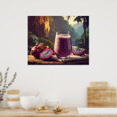 POSTER DRAGON FRUIT - PITAHAYA - EXOTIC FRUITS (Cuisine)