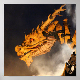 Poster Dragon Head Red Eyes