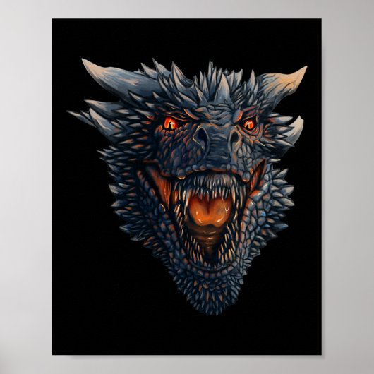 Poster Dragon Head Sur Le Point De Faire Feu Sur Ses Enne (Devant)