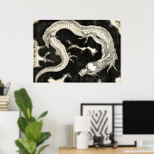 Poster Dragon, Hokusai (Bureau à domicile)