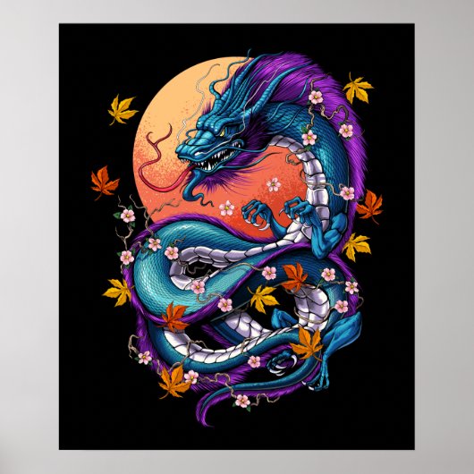 Poster Dragon japonais (Devant)