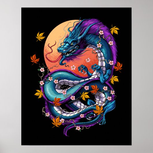 Poster Dragon japonais (Devant)