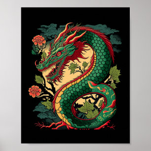 Poster Dragon Japonais Anime Japon Dragons Chinois Tatoua