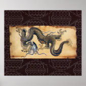 Poster Dragon japonais de tatouage d'art - Imprimer (Devant)