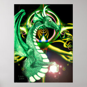 Poster ~Dragon Lore~ Dragon Vert Magique