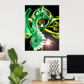 Poster ~Dragon Lore~ Dragon Vert Magique (Bureau à domicile)
