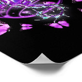 Poster Dragon Magique Papillon pourpre (Coin)