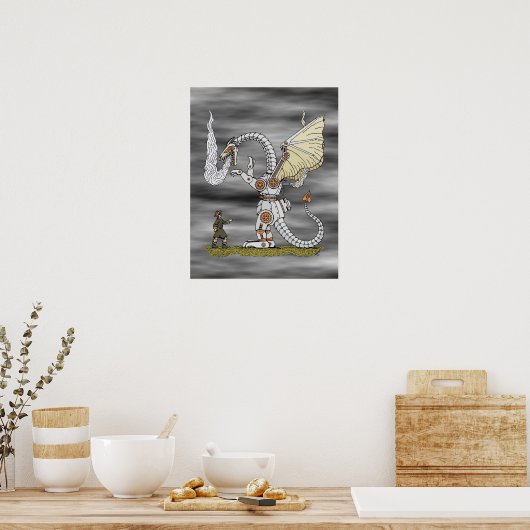 Poster Dragon mécanique (Cuisine)