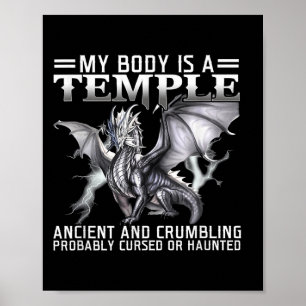 Poster Dragon Mon Corps Est Un Temple Ancien Casse-Tête P
