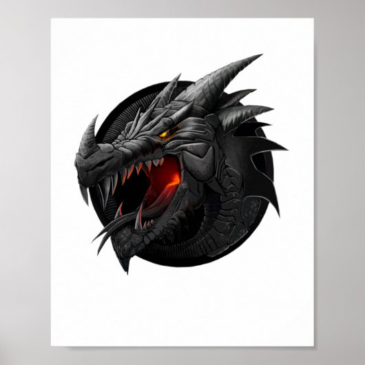 Poster Dragon noir (Devant)