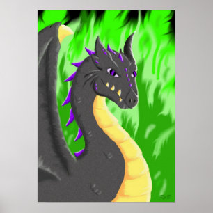 Poster Dragon noir