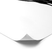 Poster Dragon noir et blanc (Coin)