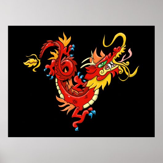 Poster Dragon oriental (Devant)