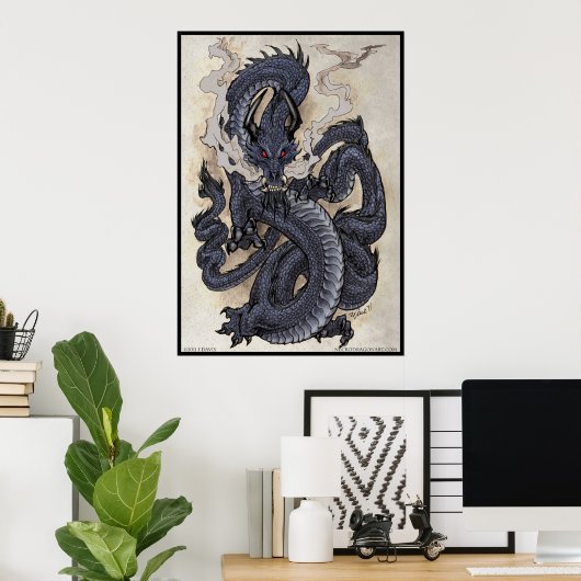 Poster Dragon oriental (Bureau à domicile)