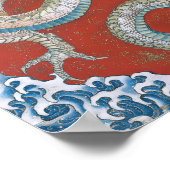 Poster Dragon par Katsushika Hokusai (Coin)